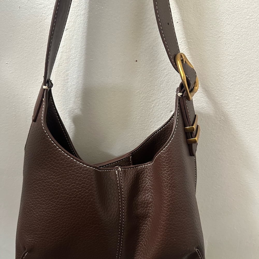 Steve Madden Dark Brown Leather Shoulder Bag - Picture 11 of 11